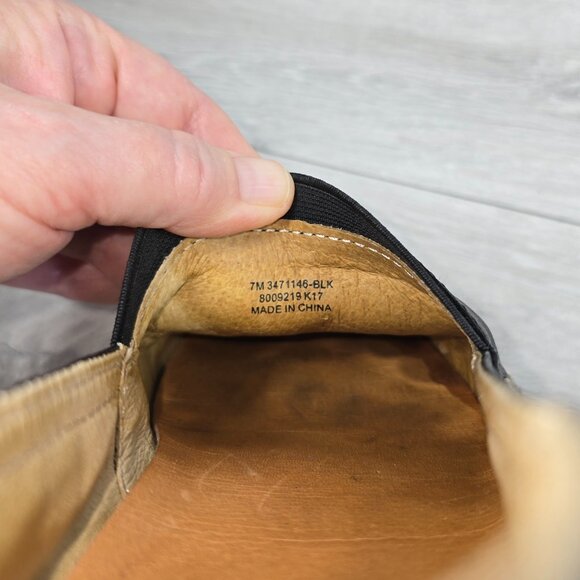 Frye Womens Black Leather Flats Loafers Shoes Sz 7M Slip On Casual Moccasin - Picture 10 of 11